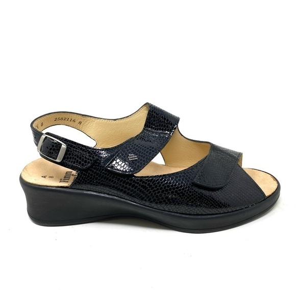 FinnComfort Womens Djerba 3703 Black Kenia Sandals - Picture 1 of 9